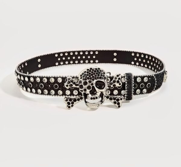 Rhinestone Skull Belt Featuring Crystal Inlays - Image 6