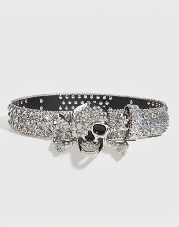 Rhinestone Skull Belt Featuring Crystal Inlays - Image 5